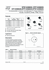 DataSheet STW14NM65N pdf